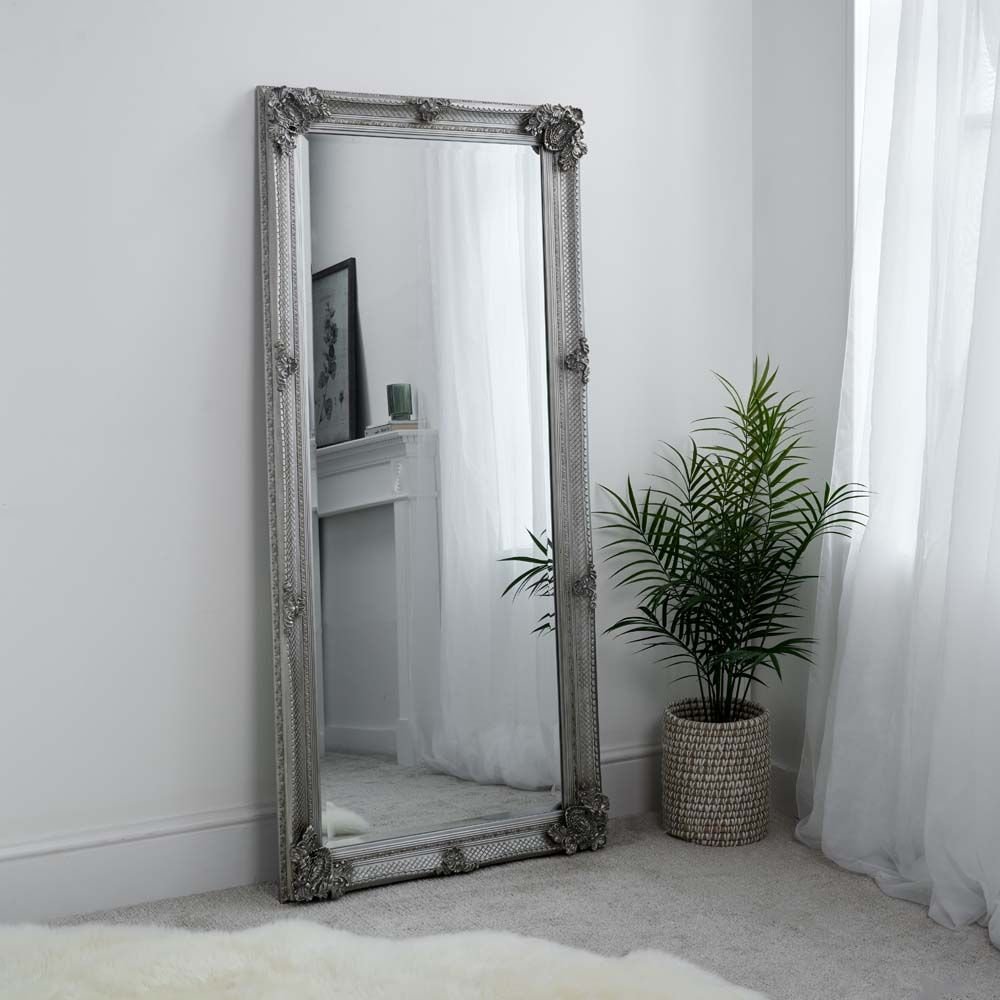 Marylebone Leaner Mirror Silver Silver Leaner Mirror Woods Furniture