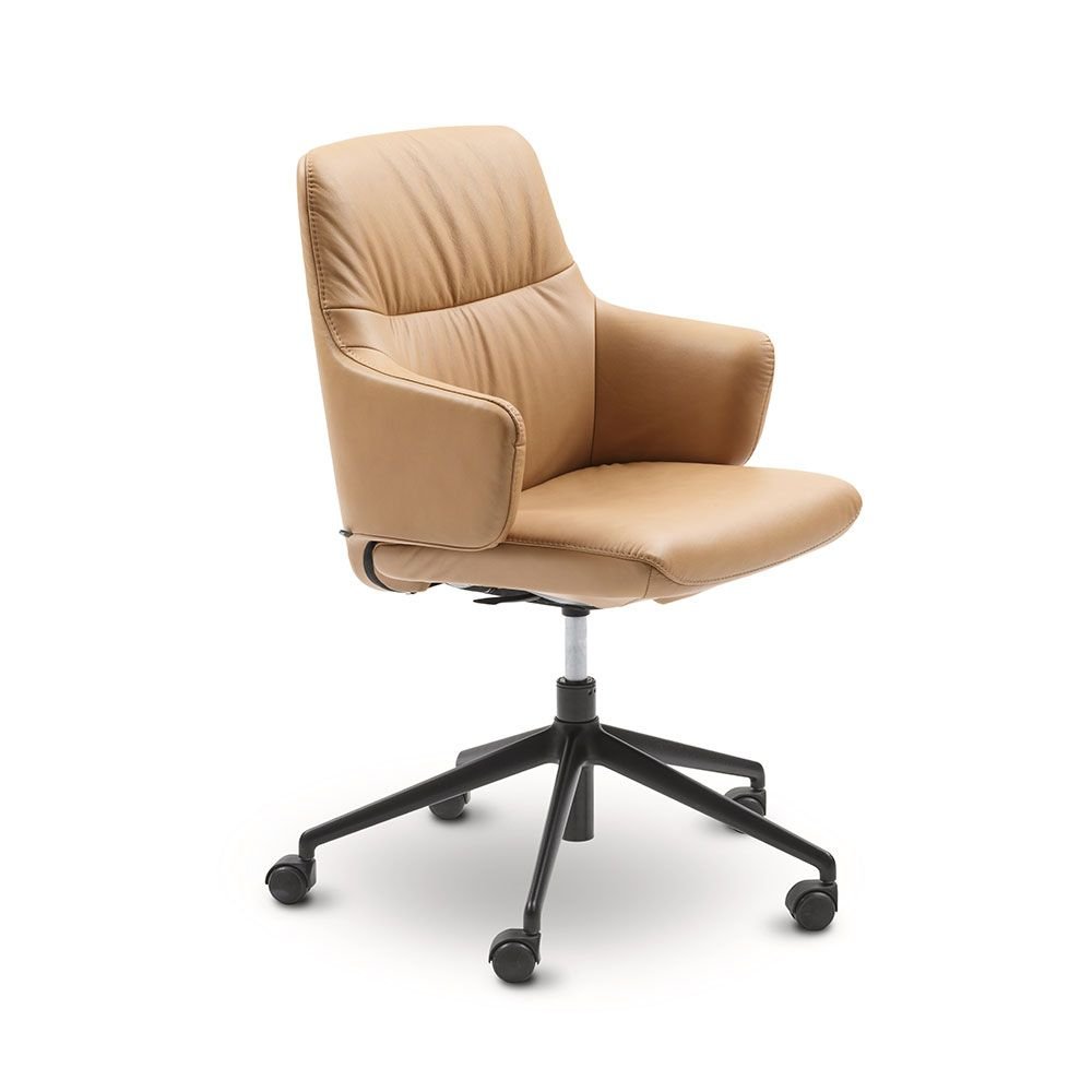 Stressless Mint Office Chair Low Back with arms Paloma Leather Offi