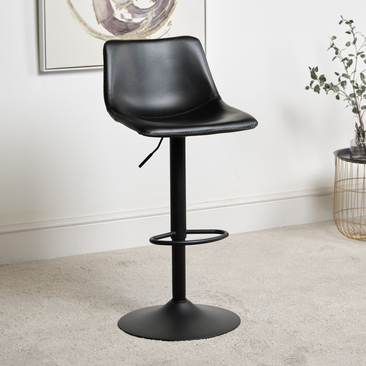 Oregon Gas Lift Bar Stool Black Gas Lift Bar Stoo Black Woods