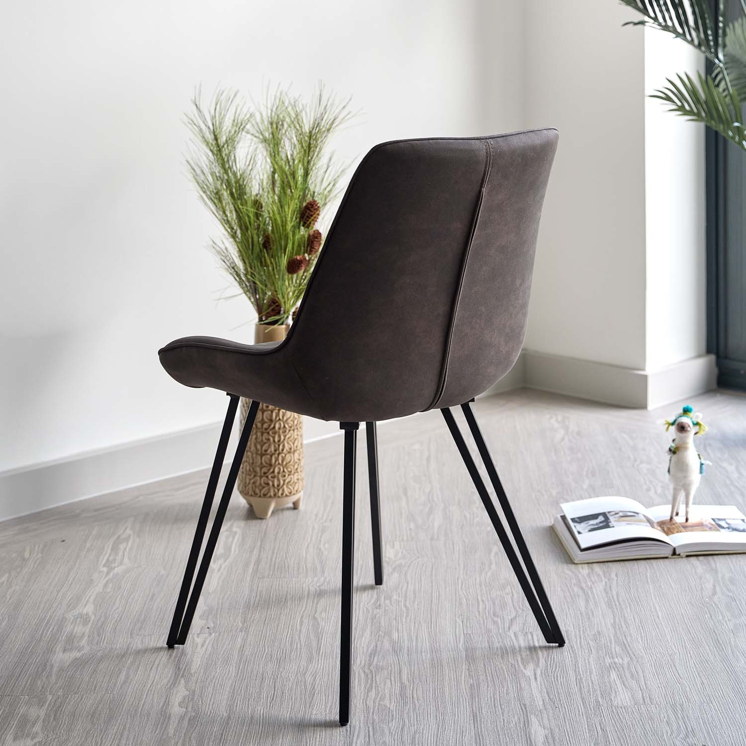 Woods Finnick Dark Grey Dining Chair (Set of 2) Woods Furniture
