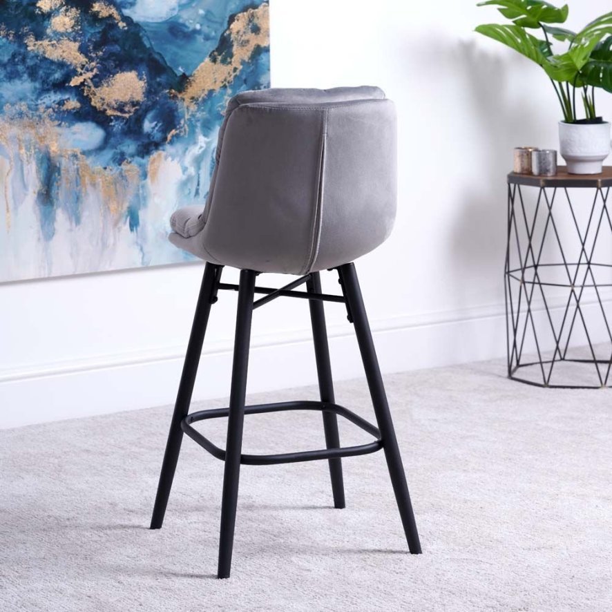 Clearance Enderson Bar Stool Light Grey (Set of 2) Woods Furniture