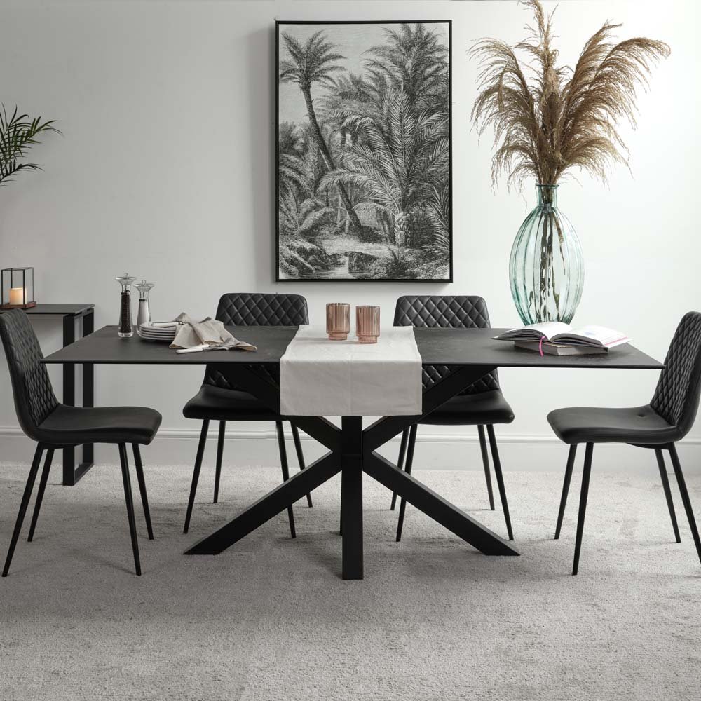 Black Dining Room Table Buy Argos Home Lido Extending Black Dining