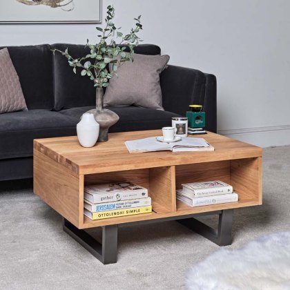 Industrial Laptop Storage Coffee Table