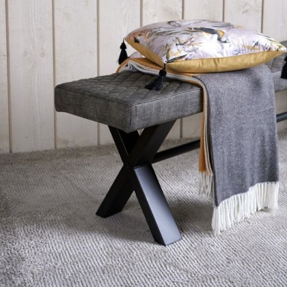 Industrial Dining Bench 140cm - Grey