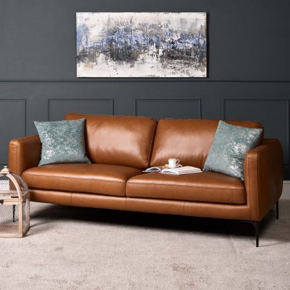 Carnaby Leather Sofa 3 Seater -  Palomino Tan