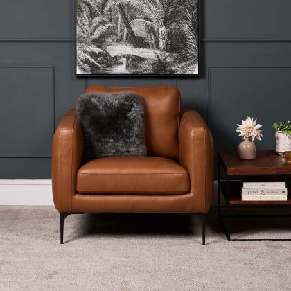 Carnaby Leather Armchair -  Palomino Tan