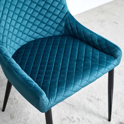 Carlton Dining Chair - Teal Velvet (Set of 2)