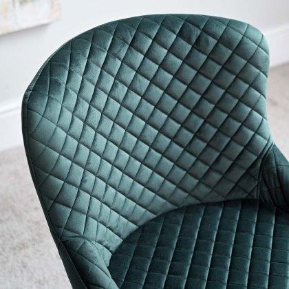 Carlton Dining Chair - Dark Green Velvet (Set of 2)