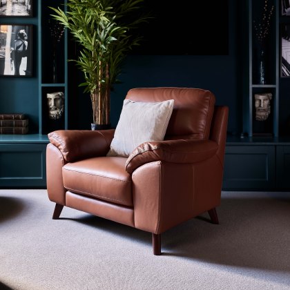 Vegas Armchair - Tan Leather