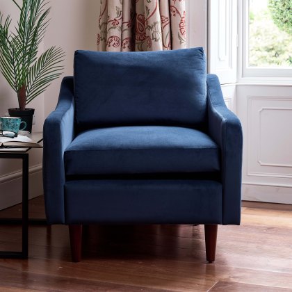 Hugo Armchair In A Box in Placido Indigo