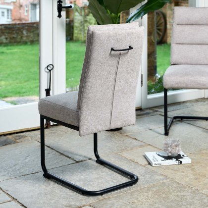 Ava Biscuit Dining Chair in Fabric (Set of 2)