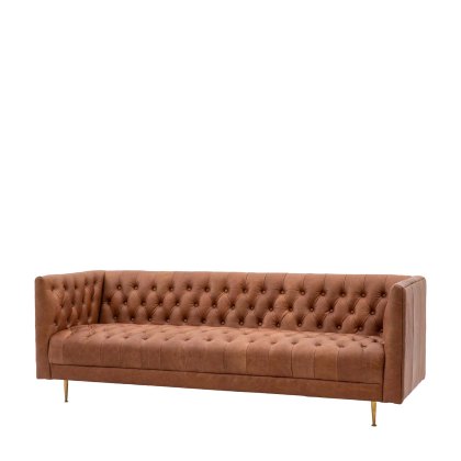Denham 3 Seater Sofa in Antique Brown Leather