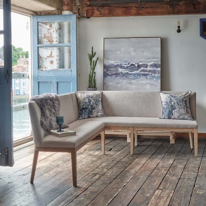 Hampton Grey Corner Bench - Right Hand Facing