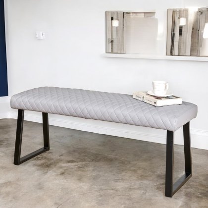 Dante Low Dining Bench - Light Grey