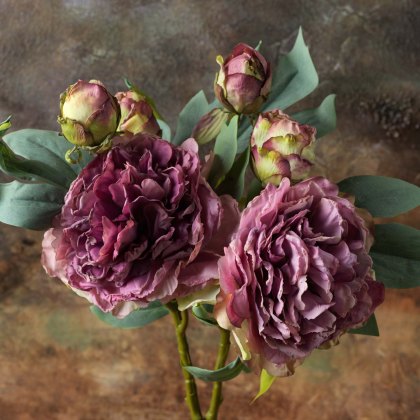 Peony spray 63cm