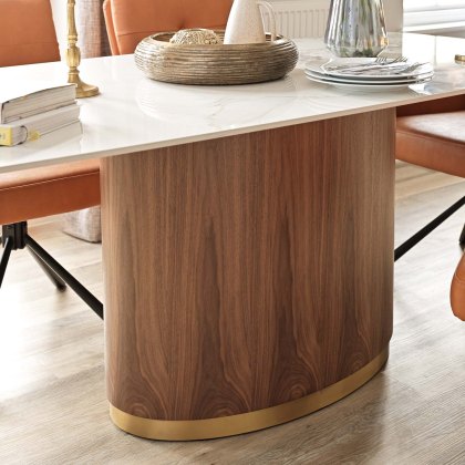 West Bay Dining Table 180cm with 4x Parma Dining Chairs in Tan