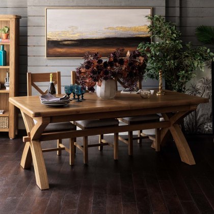 Ledbury 200-250cm Extending Dining Table with X Legs