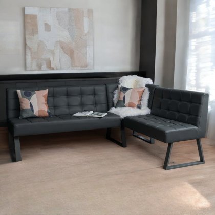 Rubix Corner Bench in Grey