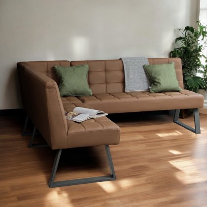 Rubix Corner Bench in Tan
