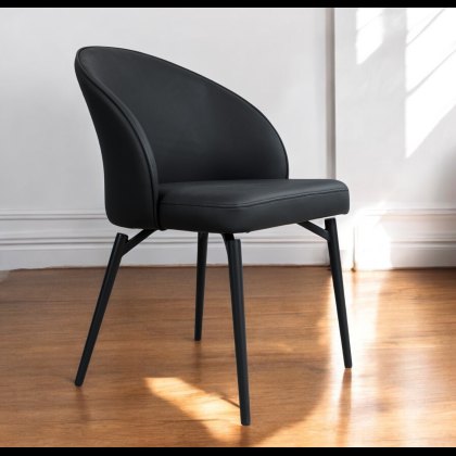 Jupiter Dining Chair in Black (Set of 2)
