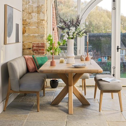 Fairmile 200cm Dining Table with Fairmile Corner Bench & Low Bench - LHF Fairmile 200cm Dining Table with Fairmile Corner Bench & Low Bench - LHF