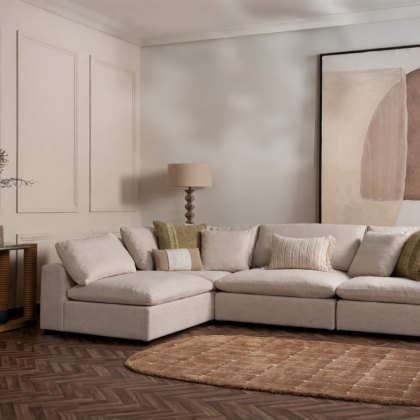 Zoe Corner Sofa in Natural Chenille