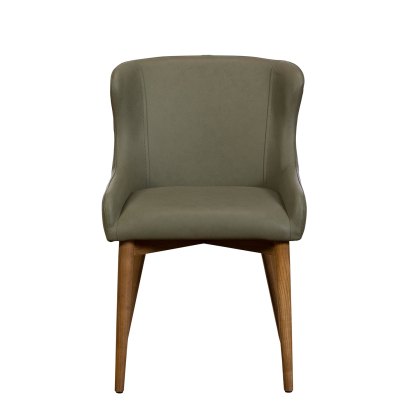 Lucca Dining Chair Wooden Leg - Green Lucca Dining Chair Wooden Leg - Green