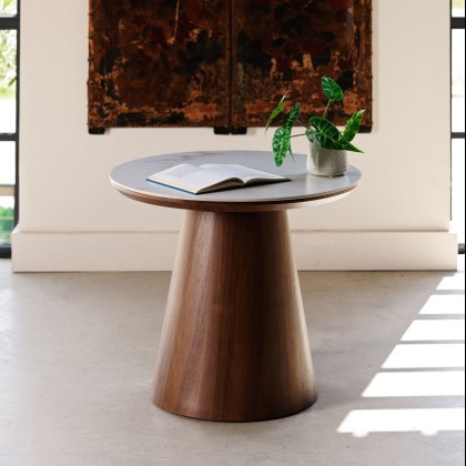 Sutton Round Lamp Table in Walnut Sutton Round Lamp Table in Walnut