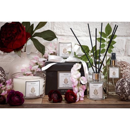 Luxury Single Wick Black Peony & Wisteria Candle