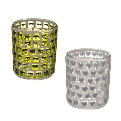 Meadow Tealight Holder Mosaic (Set of 2) Meadow Tealight Holder Mosaic (Set of 2)