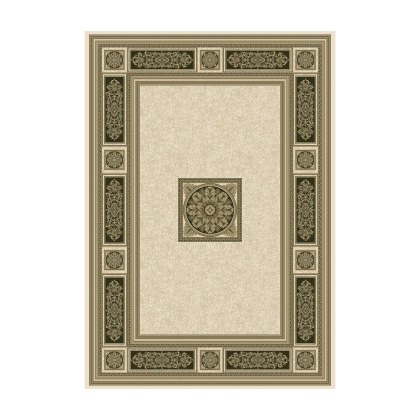 Da Vinci Patterned Cream and Black Rug