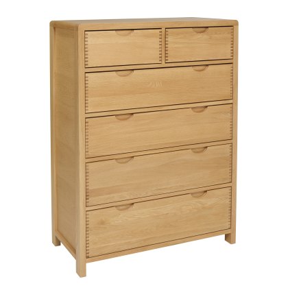 Ercol 1363 Bosco 6 Drawer Tall Wide Chest