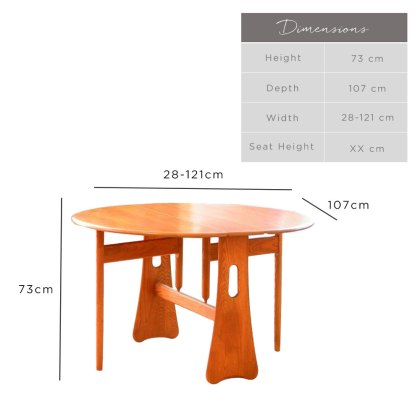 Ercol 1156 Windsor Gate Leg Extendable Dining Table
