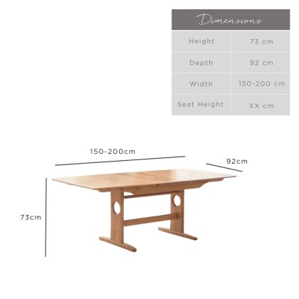 Ercol 1193 Windsor Medium Extending Dining Table