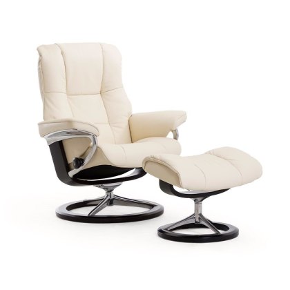 Stressless Mayfair Recliner with Signature Base & Footstool