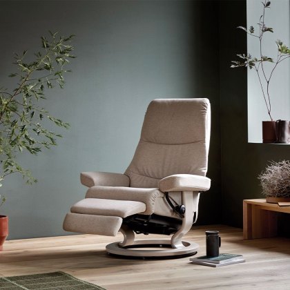 Stressless View Recliner With Classic Base & Footstool