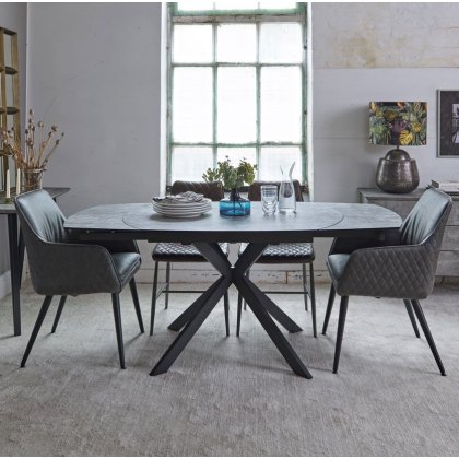 Hudson Round Extending Dining Table, 90-120cm, White Wood Only £299.99