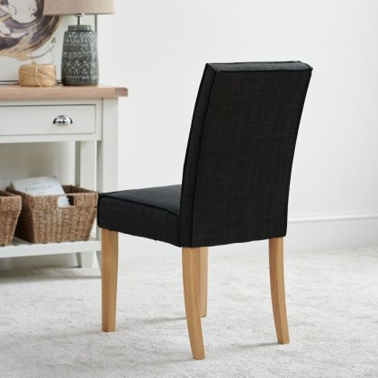 Raven Set of 2 Dining Chairs - Charcoal