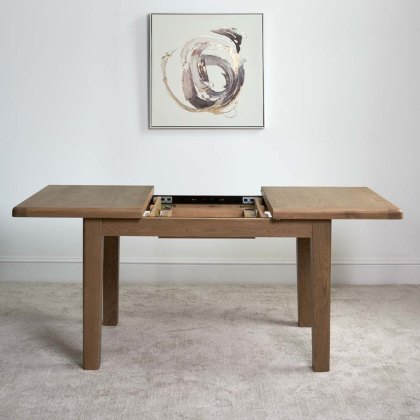 Hudson Small Oak Extendable Dining Table, 1.3m - 1.8m