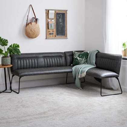 Hardy Corner Bench - Grey (Left Hand Facing)