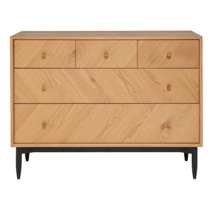 Ercol Monza 5 Drawer Wide Chest