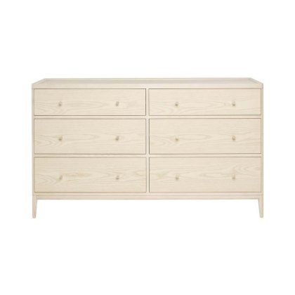 Ercol Salina 6 Drawer Wide Chest - Pale Timber