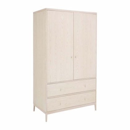 Ercol Salina 2 Door Wardrobe - Pale Timber