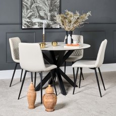 Eastcote Round Dining Table - White