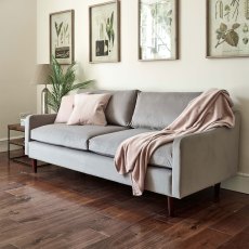 Hugo Sofa In A Box - 3 Seater in Placido Elephant