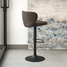 Curve Bar Stool in Grey