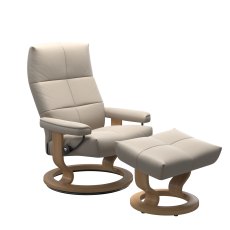 Stressless David Recliner with Classic Base and Footstool Stressless David Recliner with Classic Base and Footstool
