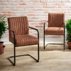 Adele Pocket Sprung Dining Chair - Tan (Set of 2)
