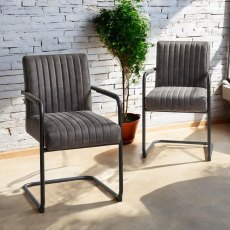 Adele Pocket Sprung Dining Chair - Anthracite (Set of 2)
