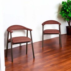 Albi Dining Chair - Copper / Dark Oak Legs (Set of 2)